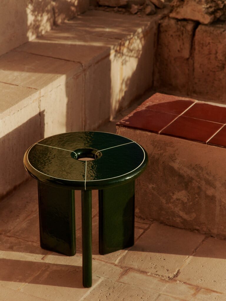 Deya Side Table - Dark Green