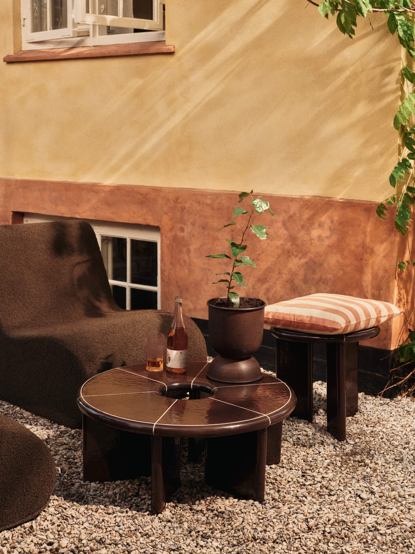 Deya Side Table - Chestnut Brown