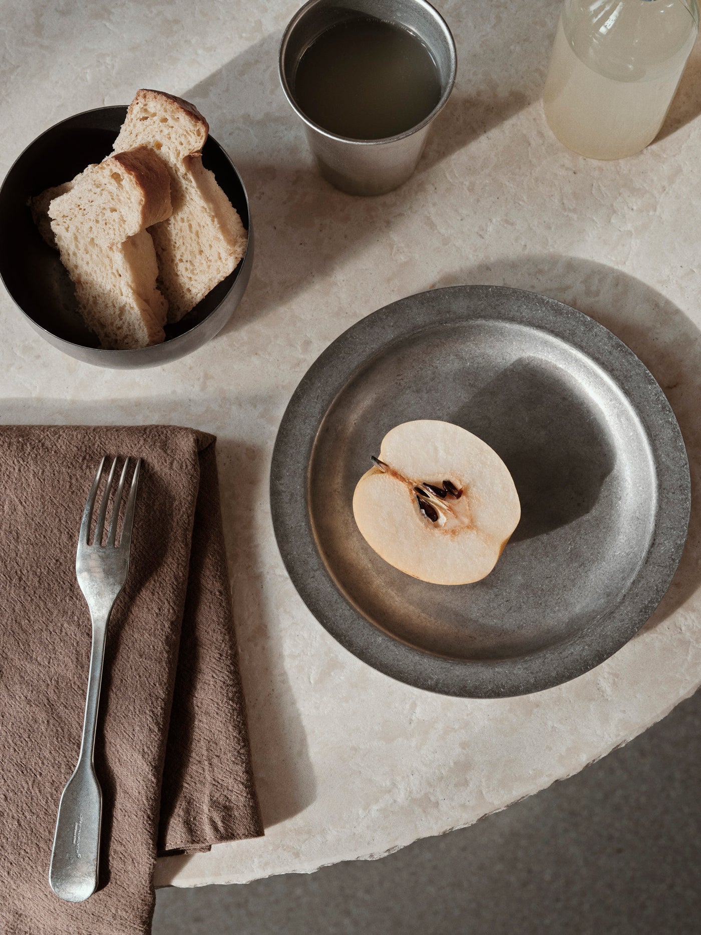 Tumbled Plate - Stainless Steel